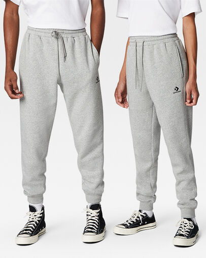 Grey Converse Go-To Embroidered Star Chevron Standard-Fit Women Sweatpants Singapore | C-85609139