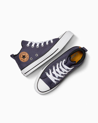 Grey Purple / White Converse Chuck Taylor All Star Malden Street Kids' Boots Singapore | C-17924039