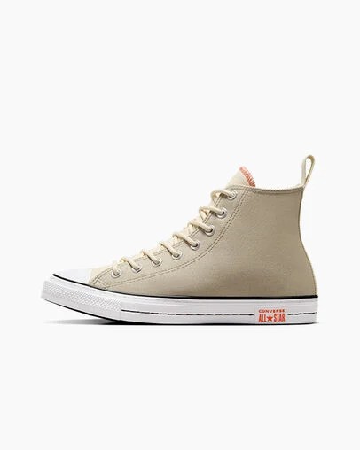 Grey / Beige White Converse Chuck Taylor All Star Vintage Athletic Men Sneakers Singapore | C-15890349
