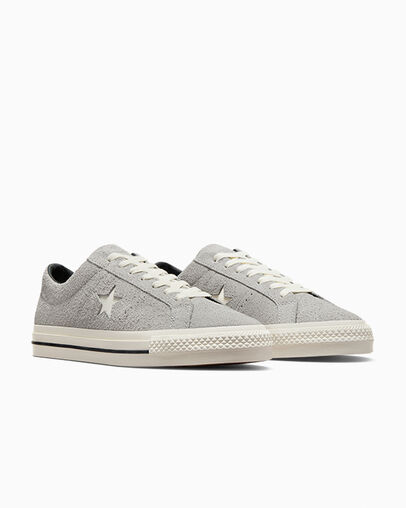 Grey / Black Converse CONS One Star Pro Suede Men Skate Shoes Singapore | C-04391789