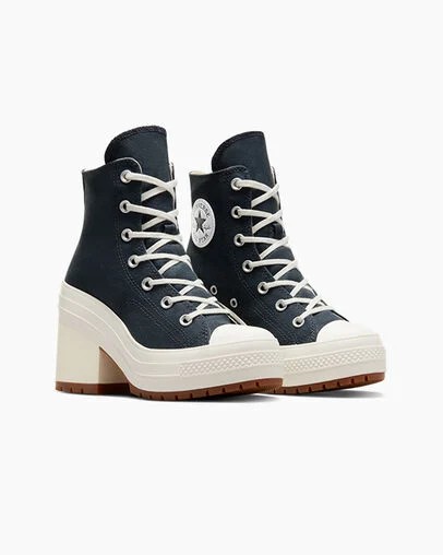 Grey / Black Converse Chuck 70 De Luxe Heel Women Sneakers Singapore | C-48637299