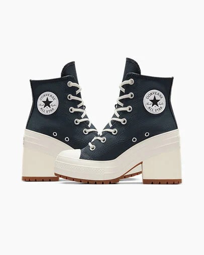 Grey / Black Converse Chuck 70 De Luxe Heel Women Sneakers Singapore | C-48637299
