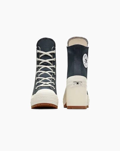Grey / Black Converse Chuck 70 De Luxe Heel Women Sneakers Singapore | C-48637299