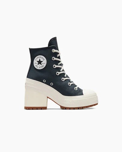Grey / Black Converse Chuck 70 De Luxe Heel Women Sneakers Singapore | C-48637299
