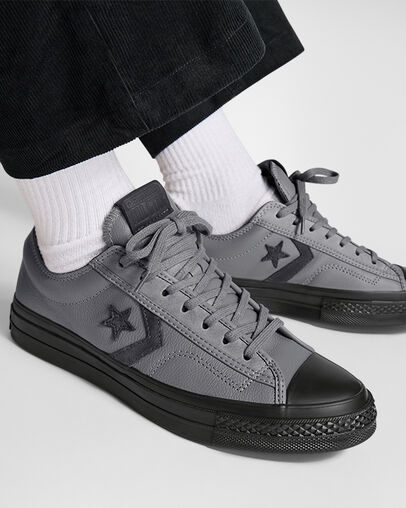 Grey / Black Converse Star Player 76 Luxe Women Tennis Shoes Singapore | C-78136529
