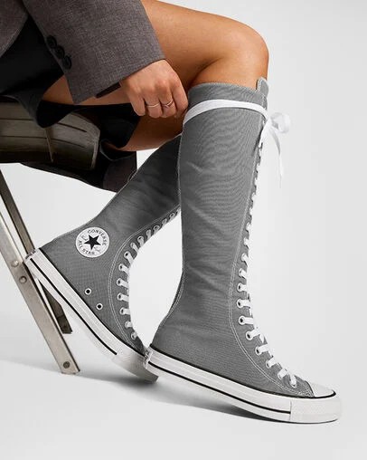 Grey / Black / White Converse Chuck Taylor All Star XXHi Women Sneakers Singapore | C-48503719
