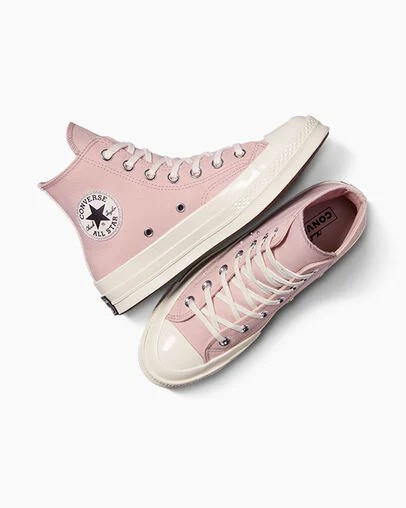 Grey / Pink Converse Chuck 70 Pearls & Studs Women Sneakers Singapore | C-46781359