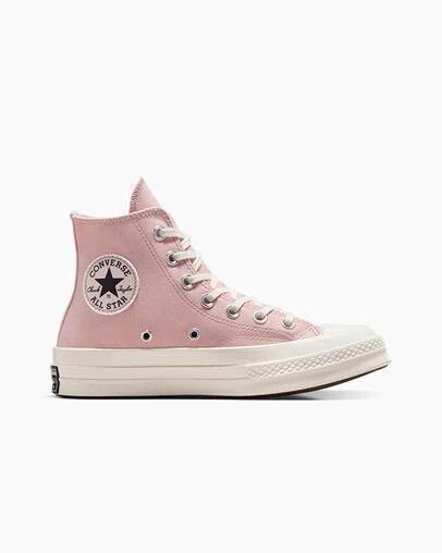 Grey / Pink Converse Chuck 70 Pearls & Studs Women Sneakers Singapore | C-46781359