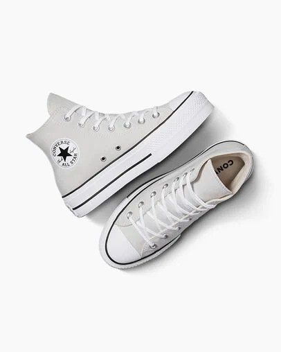 Grey / White / Black Converse Chuck Taylor All Star Lift Platform Women Canvas Shoes Singapore | C-70351269