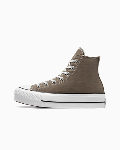 Grey / White / Black Converse Chuck Taylor All Star Lift Platform Women Canvas Shoes Singapore | C-85263719