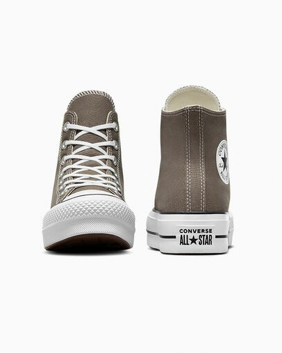 Grey / White / Black Converse Chuck Taylor All Star Lift Platform Women Canvas Shoes Singapore | C-85263719