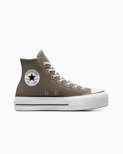 Grey / White / Black Converse Chuck Taylor All Star Lift Platform Women Canvas Shoes Singapore | C-85263719