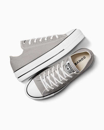 Grey / White / Black Converse Chuck Taylor All Star Lift Women Platform Shoes Singapore | C-58429079