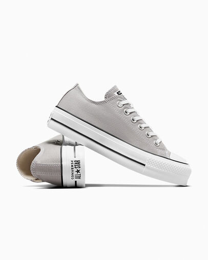 Grey / White / Black Converse Chuck Taylor All Star Lift Women Platform Shoes Singapore | C-58429079
