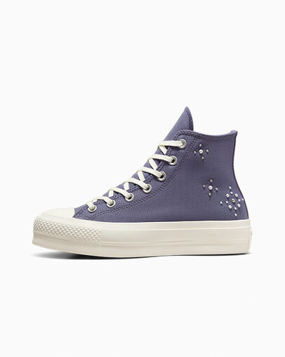 Lavender Grey / Black Converse Chuck Taylor All Star Lift Women Platform Shoes Singapore | C-13705629