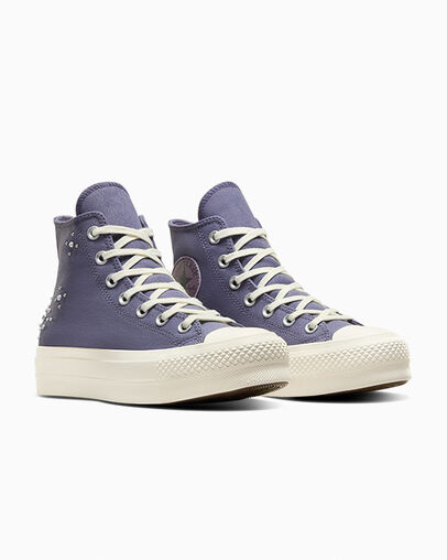 Lavender Grey / Black Converse Chuck Taylor All Star Lift Women Platform Shoes Singapore | C-13705629