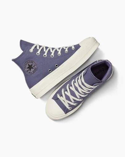 Lavender Grey / Black Converse Chuck Taylor All Star Lift Women Platform Shoes Singapore | C-13705629