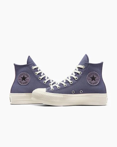 Lavender Grey / Black Converse Chuck Taylor All Star Lift Women Platform Shoes Singapore | C-13705629