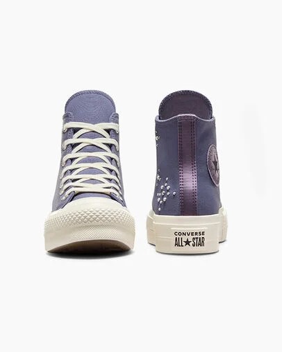 Lavender Grey / Black Converse Chuck Taylor All Star Lift Women Platform Shoes Singapore | C-13705629