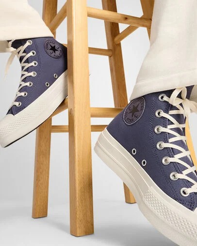 Lavender Grey / Black Converse Chuck Taylor All Star Lift Women Platform Shoes Singapore | C-13705629