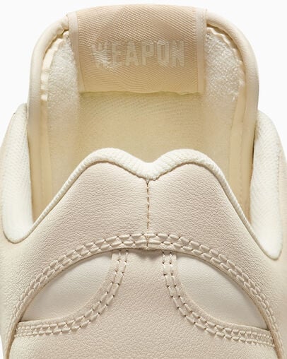 Light Beige Converse Weapon Leather Men Basketball Shoes Singapore | C-61073929
