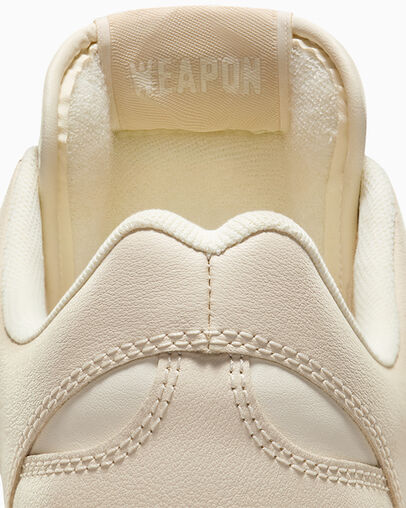Light Beige Converse Weapon Leather Women Basketball Shoes Singapore | C-87469329