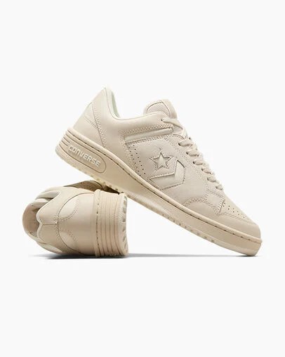 Light Beige Converse Weapon Leather Women Tennis Shoes Singapore | C-35418099