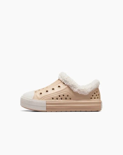 Light Brown Converse Chuck Taylor All Star Play Lite CX Sherpa Kids' Sneakers Singapore | C-09614759
