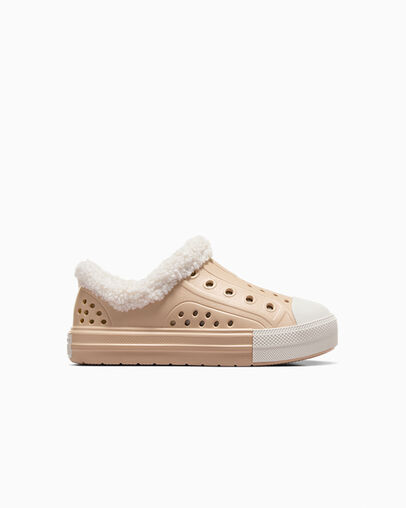 Light Brown Converse Chuck Taylor All Star Play Lite CX Sherpa Kids\' Sneakers Singapore | C-09614759