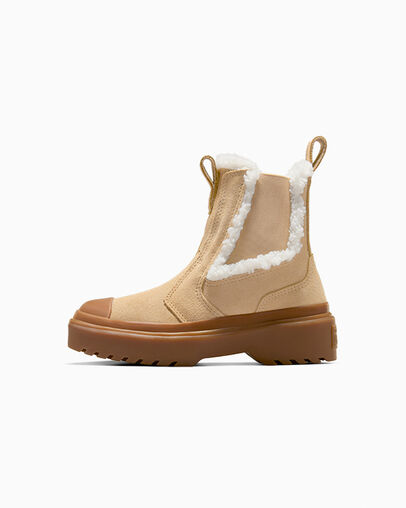 Light Brown Converse Chuck Taylor All Star Chelsea Lugged Suede Kids' Sneakers Singapore | C-26054919
