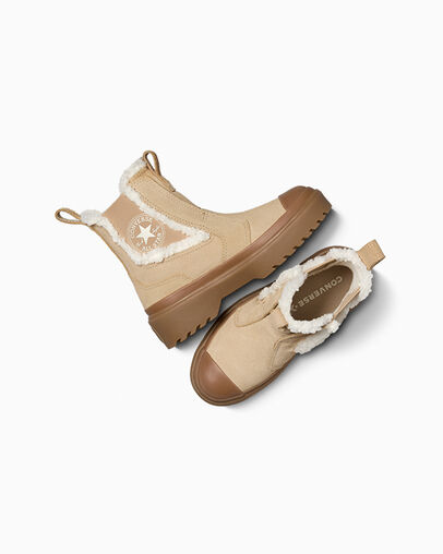 Light Brown Converse Chuck Taylor All Star Chelsea Lugged Suede Kids' Sneakers Singapore | C-26054919