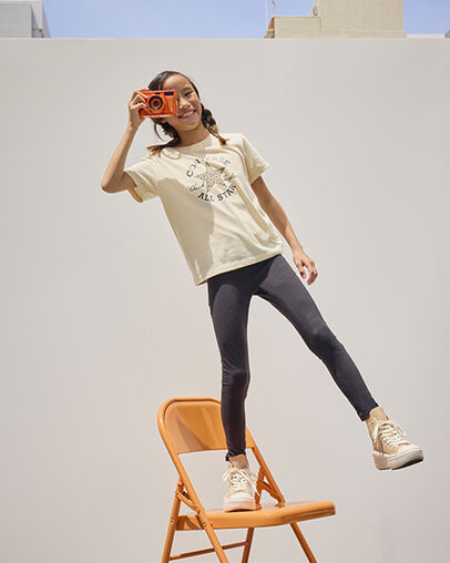 Light Brown Converse Chuck Taylor All Star Move Leather Kids' Sneakers Singapore | C-83651029