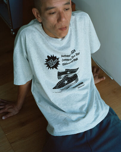 Light Grey Converse Converse x thisisneverthat Grid Women T Shirts Singapore | C-20378549