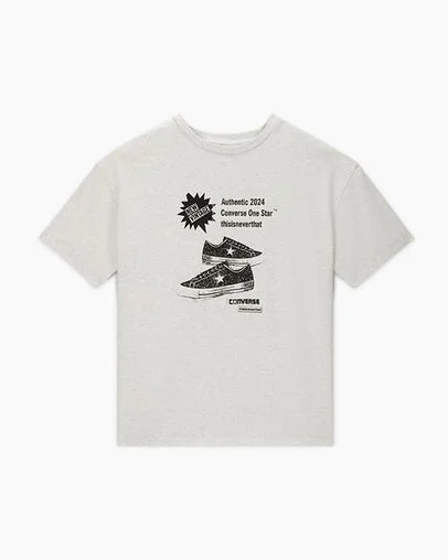 Light Grey Converse Converse x thisisneverthat Grid Women T Shirts Singapore | C-20378549