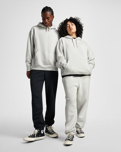 Light Grey Converse Gold Standard Loose-Fit Men Hoodie Singapore | C-32670489