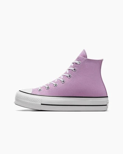 Light Purple /White / Black Converse Chuck Taylor All Star Lift Platform Women Canvas Shoes Singapore | C-16583429