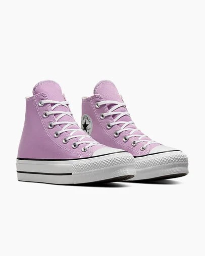 Light Purple /White / Black Converse Chuck Taylor All Star Lift Platform Women Canvas Shoes Singapore | C-16583429