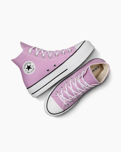 Light Purple /White / Black Converse Chuck Taylor All Star Lift Platform Women Canvas Shoes Singapore | C-16583429
