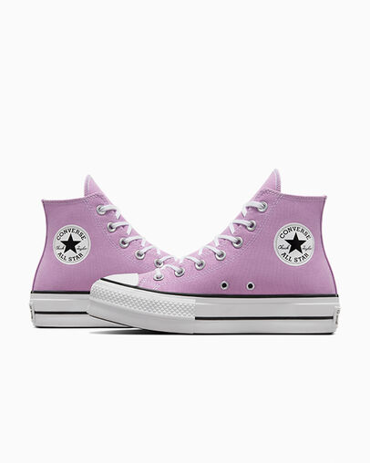 Light Purple /White / Black Converse Chuck Taylor All Star Lift Platform Women Canvas Shoes Singapore | C-16583429