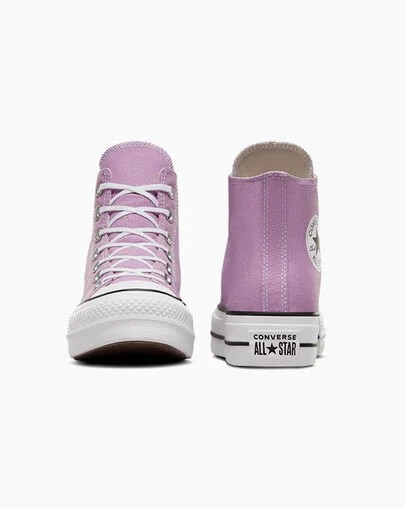 Light Purple /White / Black Converse Chuck Taylor All Star Lift Platform Women Canvas Shoes Singapore | C-16583429