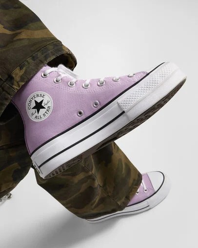 Light Purple /White / Black Converse Chuck Taylor All Star Lift Platform Women Canvas Shoes Singapore | C-16583429