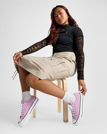 Light Purple /White / Black Converse Chuck Taylor All Star Lift Platform Women Canvas Shoes Singapore | C-91286039