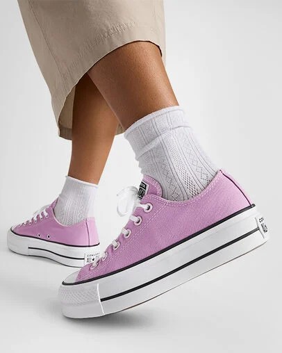 Light Purple /White / Black Converse Chuck Taylor All Star Lift Platform Women Canvas Shoes Singapore | C-91286039