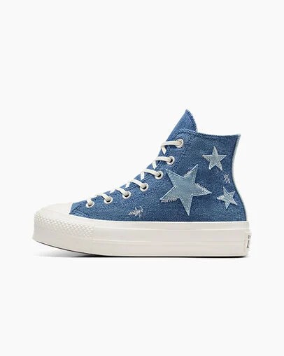 Navy Converse Chuck Taylor All Star Lift Denim Women Sneakers Singapore | C-49278309