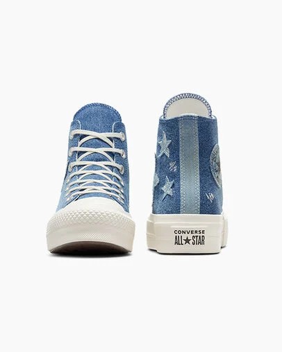 Navy Converse Chuck Taylor All Star Lift Denim Women Sneakers Singapore | C-49278309