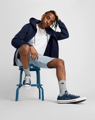 Navy Converse Chuck Taylor All Star Men Canvas Shoes Singapore | C-31452699