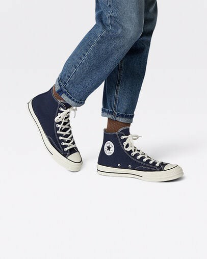 Navy / Black Converse Chuck 70 Men Canvas Shoes Singapore | C-54273919