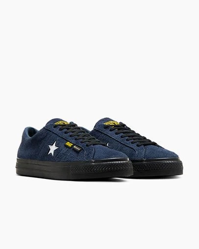 Navy / Black / Yellow Converse Converse x IRAK NYC One Star Pro Men Skate Shoes Singapore | C-63049279