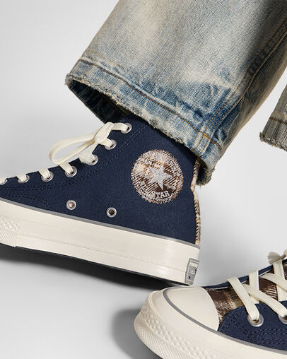 Navy / Grey Converse Chuck 70 Women Canvas Shoes Singapore | C-14025389
