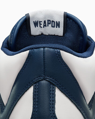 Navy / Grey Converse Weapon Leather Men Boots Singapore | C-85172409